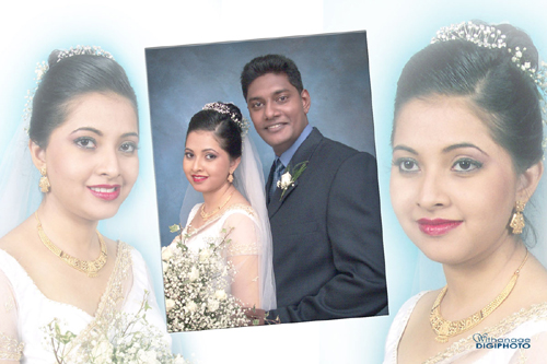 Bridal Photography, bridal make-up and costume arrangement are additional services available  at Studio Withanage