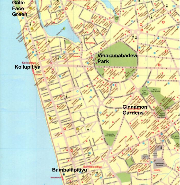 Map of the City of Colombo - Section 3 (numbered sequentially from North to South)