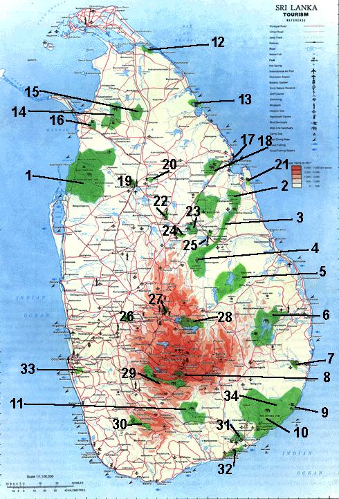 Wildlife Conservation Areas of Sri Lanka