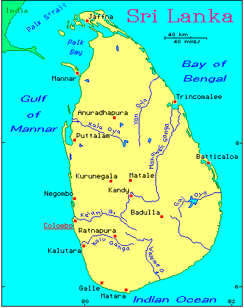 A Map of Sri Lanka