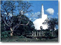 View of Giant Stupas or Dagobas at Anuradhapura
