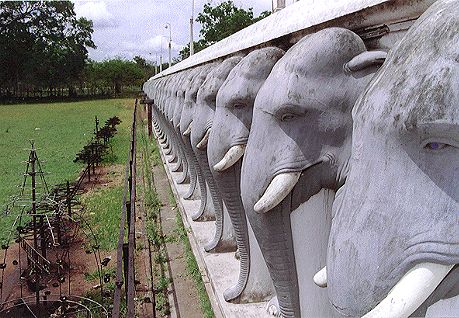 The Elephant Wall of the Great Ruvanweli Seya Dagoba