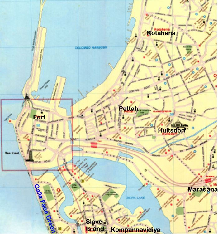 Map of the City of Colombo - Section 2 (numbered sequentially from North to South)