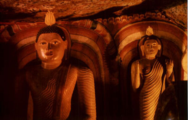More Buddha statues at Dambulla caves.